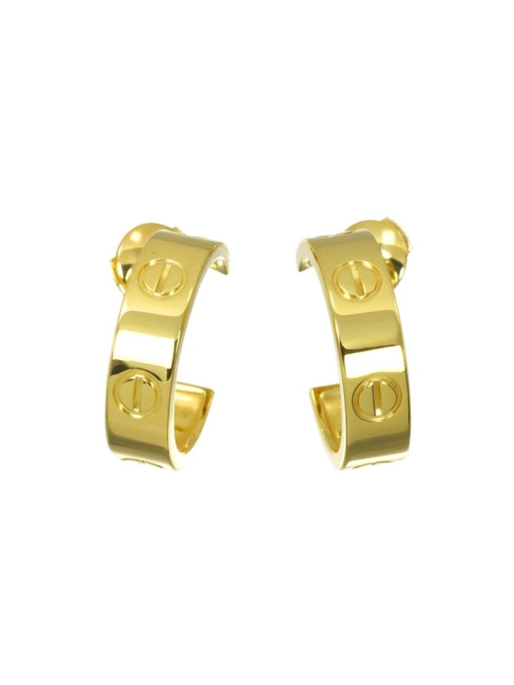Cartier Love Hoop Earrings 18k Yellow Gold